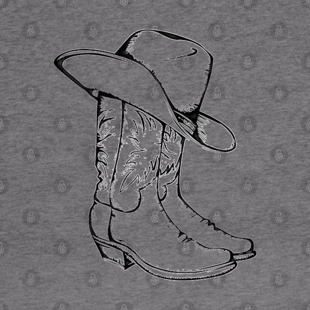 Western Era - Cowboy Boots and Hat by The Black Panther